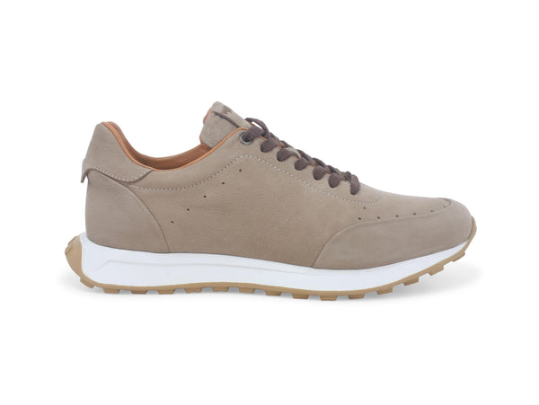 Melluso Scarpe Uomo Basse Lacci Primavera Estate in Camoscio Beige U56014-232685